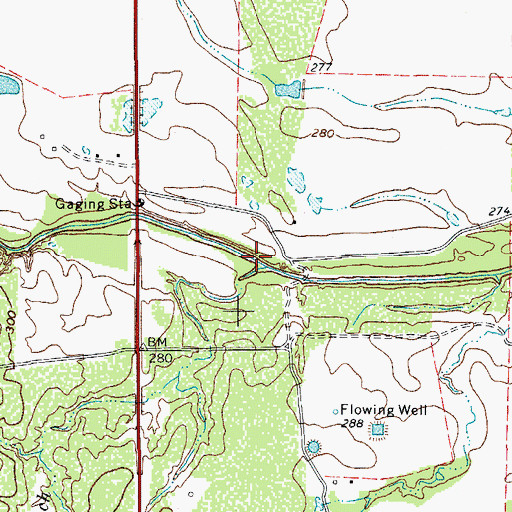 Topographic Map of Bruce Branch, TX