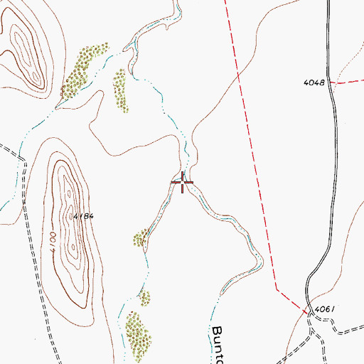Topographic Map of Bunton Draw, TX