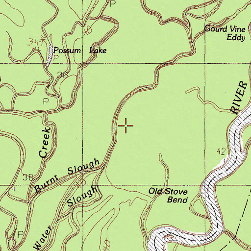 Topographic Map of Burnt Slough, TX