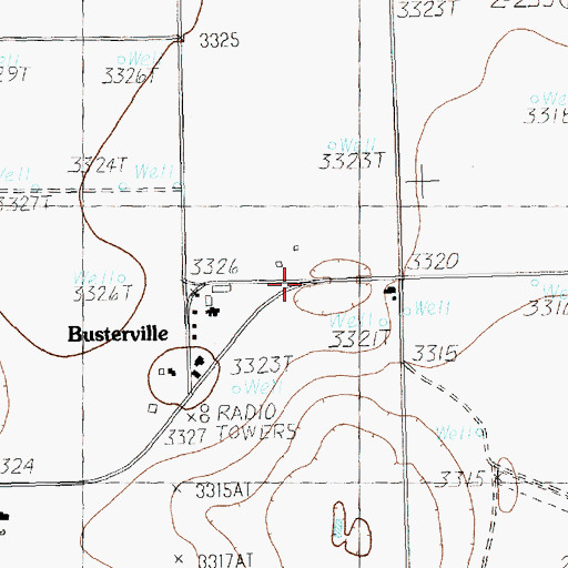 Topographic Map of Busters Gin, TX