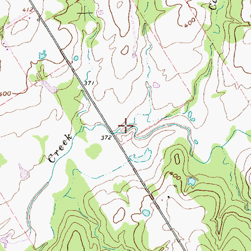 Topographic Map of Caddo Creek, TX