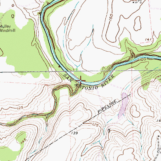 Topographic Map of Cadena Creek, TX