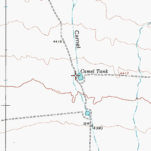 Topographic Map of Camel Tank, TX