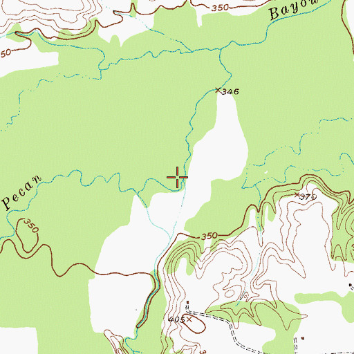 Topographic Map of Caney Creek, TX