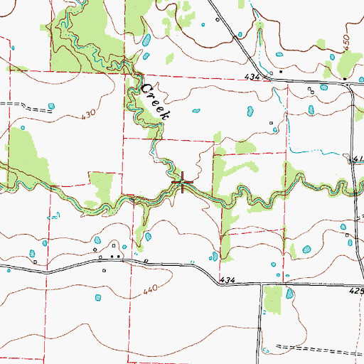 Topographic Map of Cannon Creek, TX