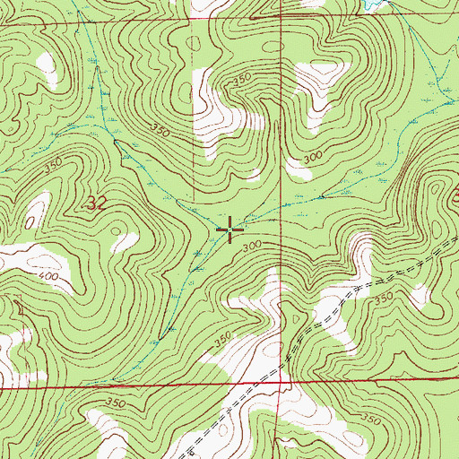 Topographic Map of Miller Branch, AL