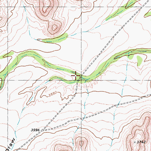 Topographic Map of Carlos Draw, TX