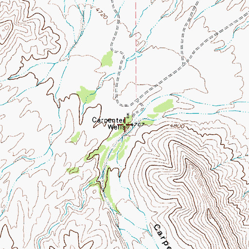 Topographic Map of Carpenter Canyon, TX