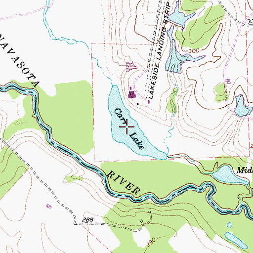 Topographic Map of Carr Lake, TX