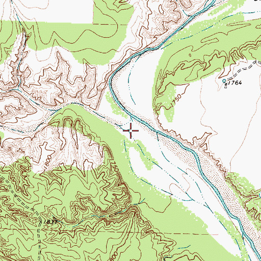 Topographic Map of Carter Draw, TX