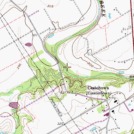 Topographic Map of Casiano Creek, TX