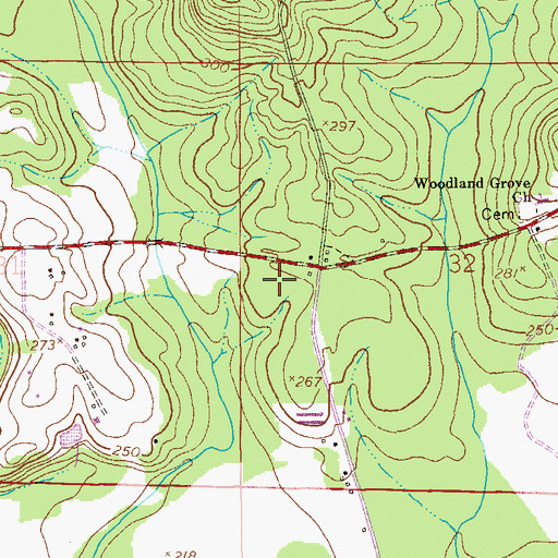 Topographic Map of Newhope Church (historical), AL
