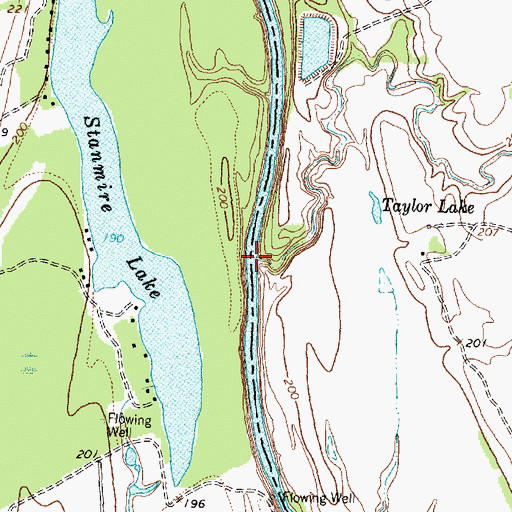 Topographic Map of Cedar Branch, TX