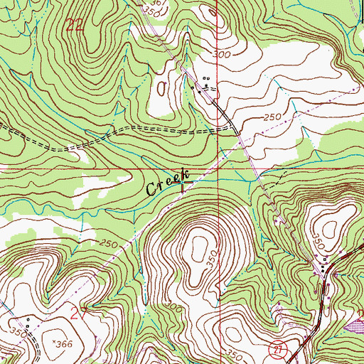 Topographic Map of Syrup Creek, AL