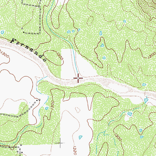 Topographic Map of Cold Creek, TX