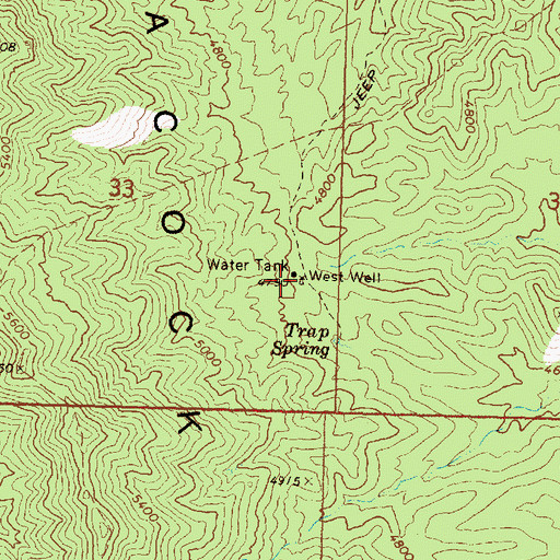 Topographic Map of West Well, AZ