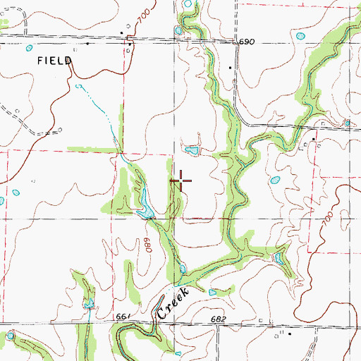 Topographic Map of Collinsville Oil Field, TX