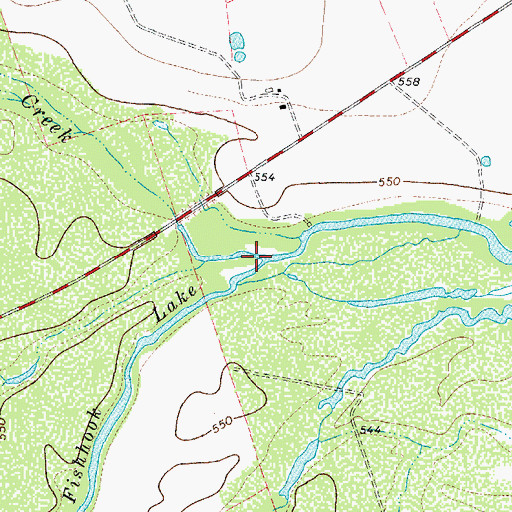 Topographic Map of Comanche Creek, TX