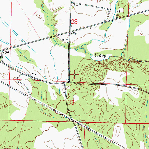 Topographic Map of Good Hope Church, AL