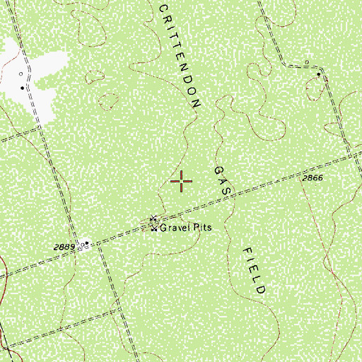 Topographic Map of Crittendon Gas Field, TX