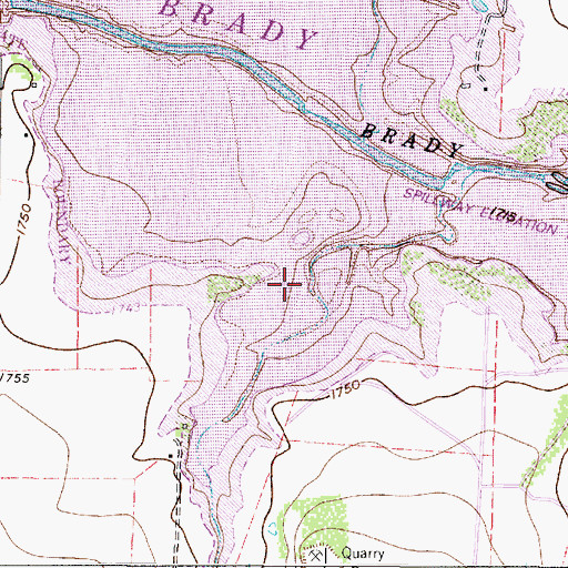 Topographic Map of Crooked Hollow, TX
