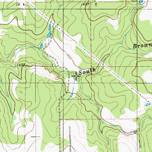 Topographic Map of Cryers Branch, TX