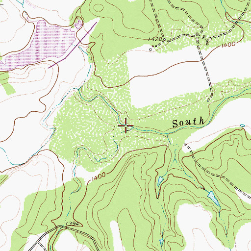 Topographic Map of Cub Hollow, TX