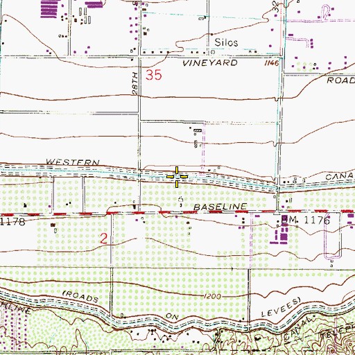Topographic Map of Western Canal, AZ