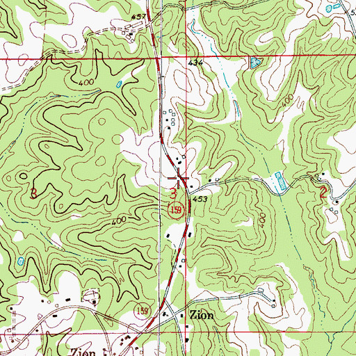 Topographic Map of Lubbub, AL