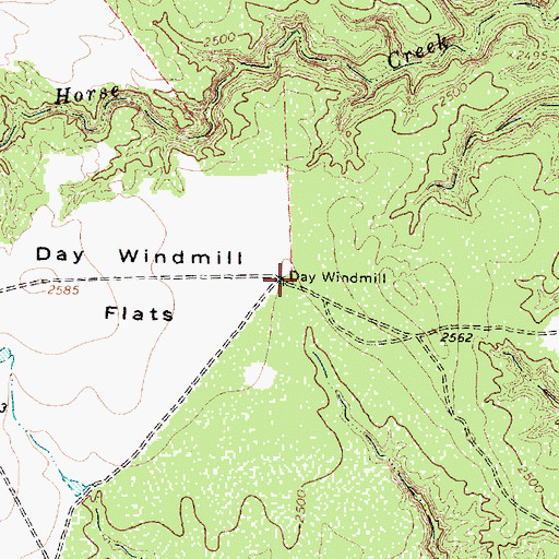 Topographic Map of Day Windmill, TX