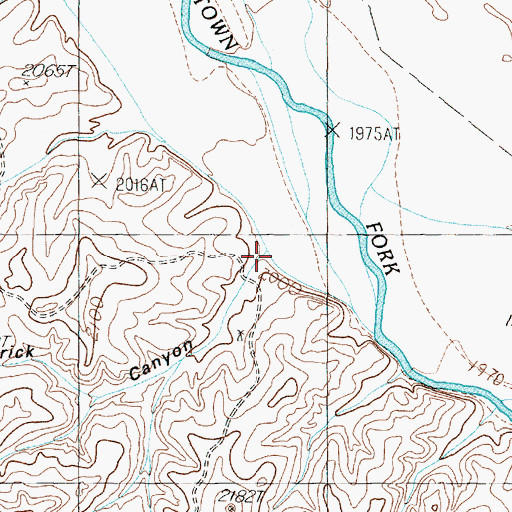 Topographic Map of Derrick Canyon, TX