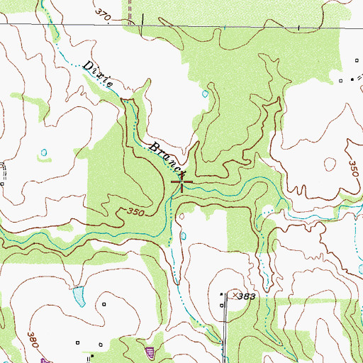 Topographic Map of Dixie Branch, TX