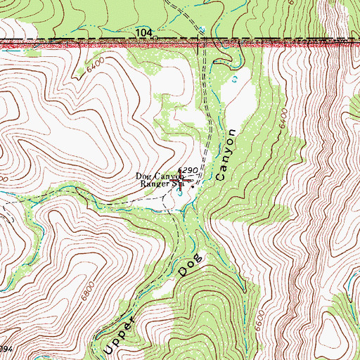 Topographic Map of Dog Canyon Ranger Station, TX