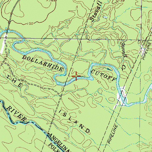 Topographic Map of Dollarhide Cutoff, TX