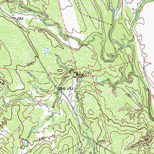 Topographic Map of Drake Hollow, TX