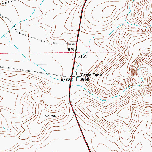 Topographic Map of Eagle Tank Well, TX