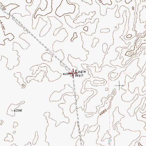 Topographic Map of Eagle Well, TX