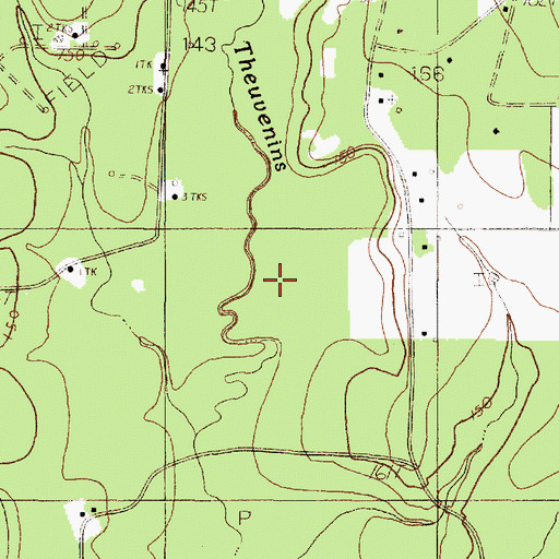 Topographic Map of East Hillister Oil Field, TX