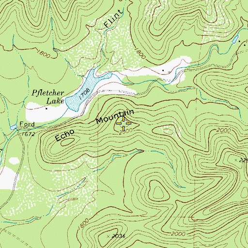 Topographic Map of Echo Mountain, TX