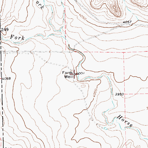 Topographic Map of Farm Well, TX