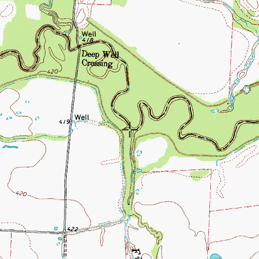 Topographic Map of Finley Branch, TX