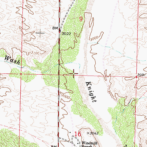 Topographic Map of Wheeler Wash, AZ