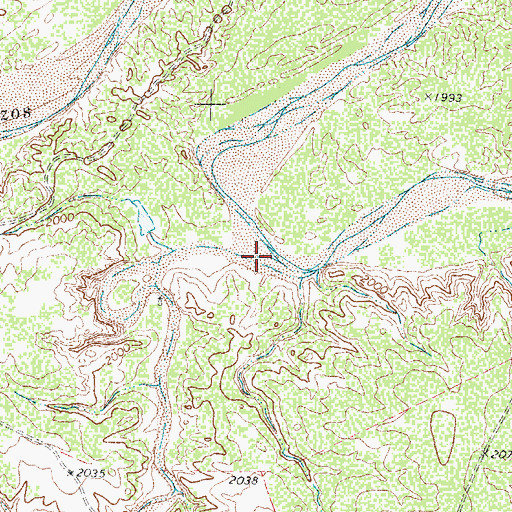 Topographic Map of Fourmile Creek, TX