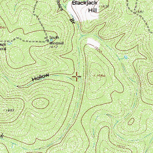 Topographic Map of Fox Hollow, TX