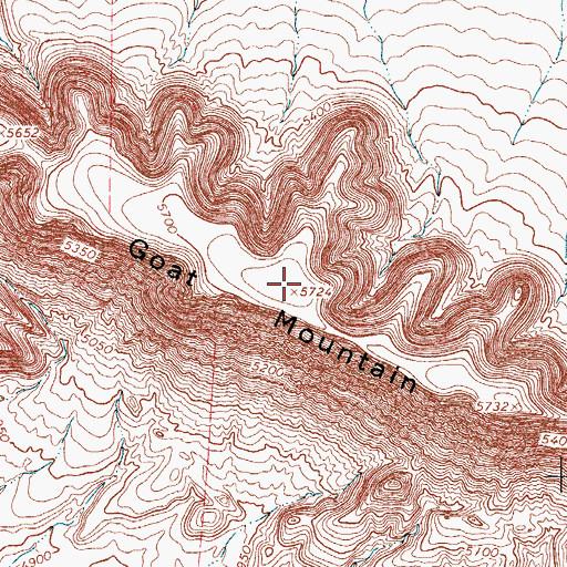 Topographic Map of Goat Mountain, TX