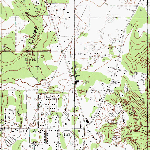 Topographic Map of Good Shepherd Church, TX