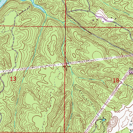 Topographic Map of Gamma Slope Mine, AL