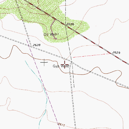 Topographic Map of Gyp Well, TX