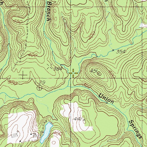 Topographic Map of Halbrook Branch, TX