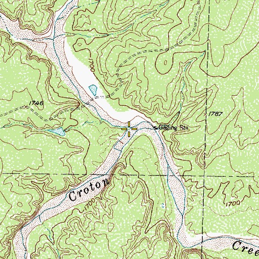 Topographic Map of Haystack Creek, TX